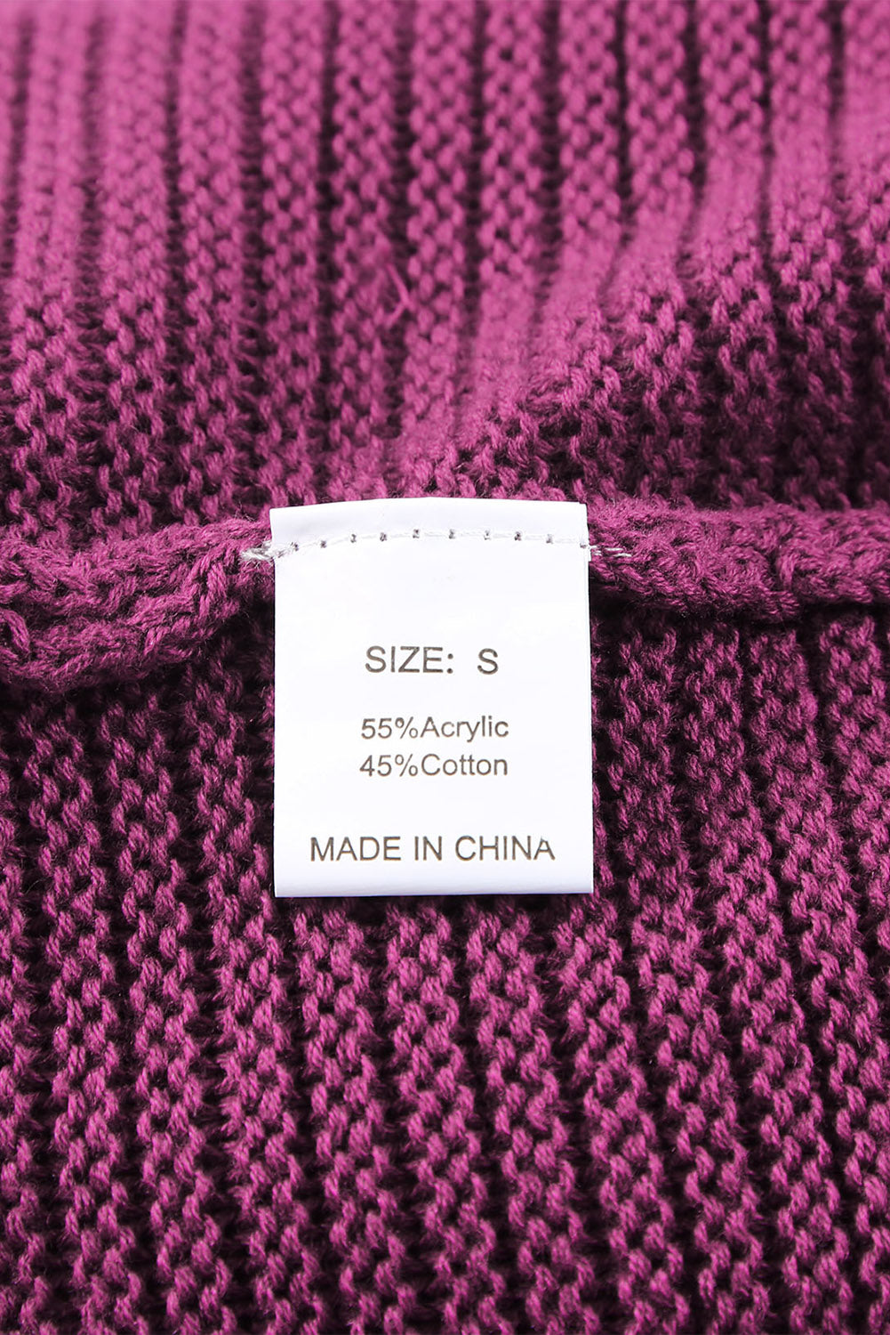 Purple Split V Neck Pullover Hooded Sweater