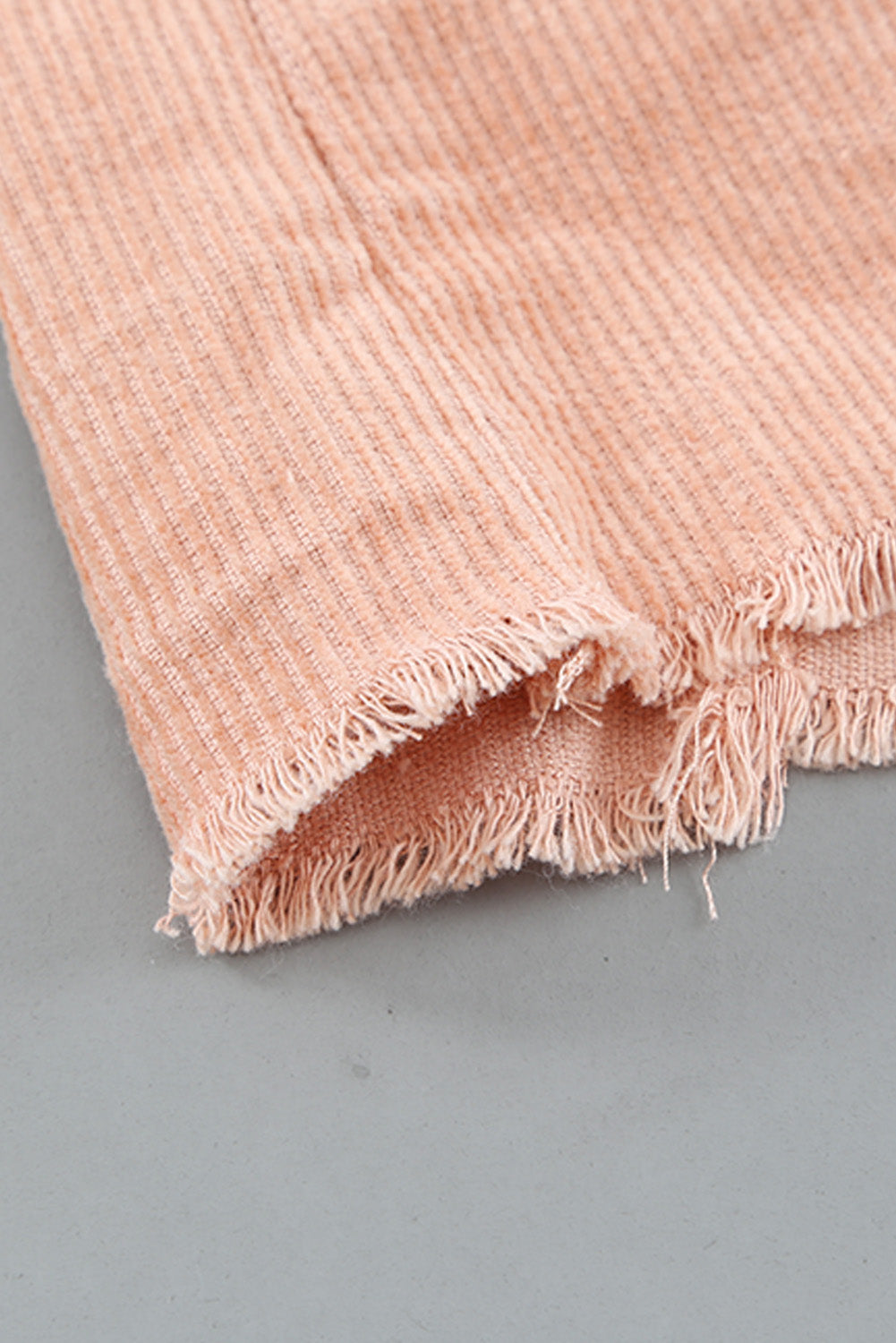 Pink Corduroy Pocket Buttoned Jacket