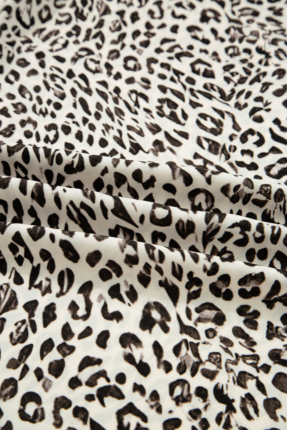 Khaki Leopard Drawstring Loose Pants